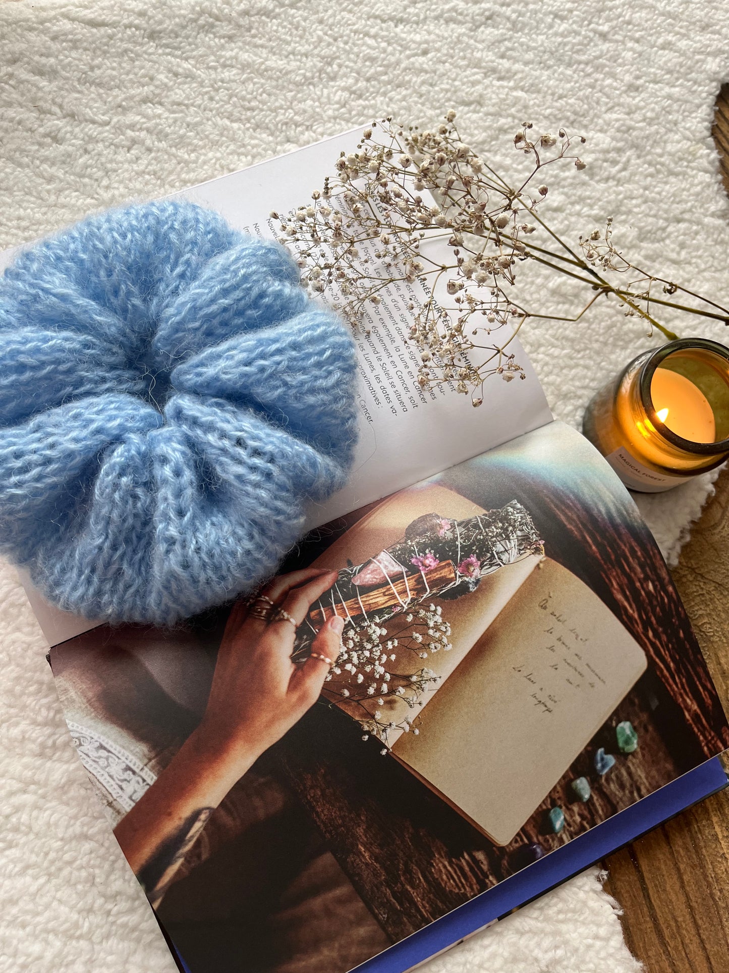 Chouchou BLEU MAYA mohair oversize