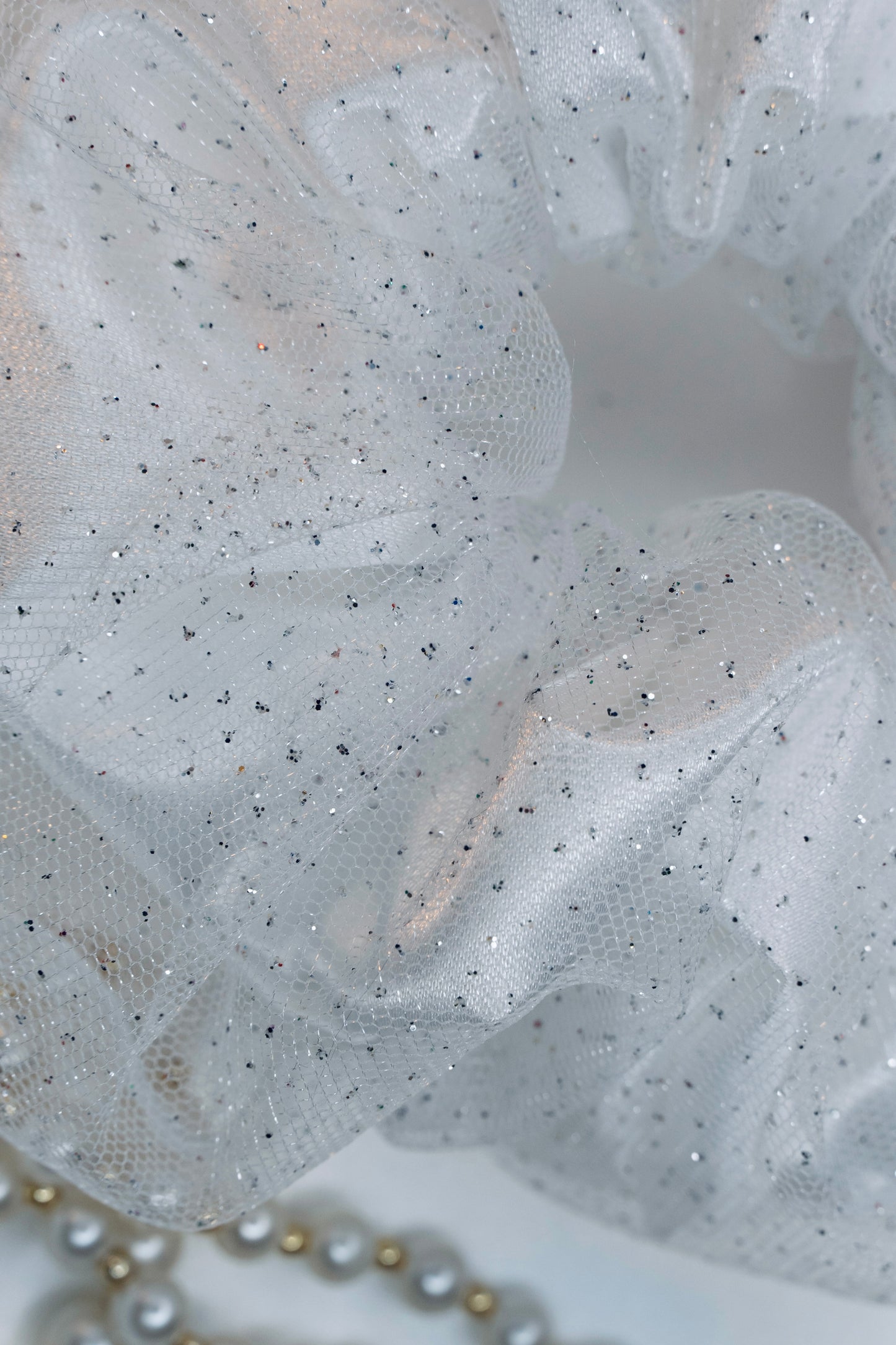 Chouchou PAILLETTES BLANC