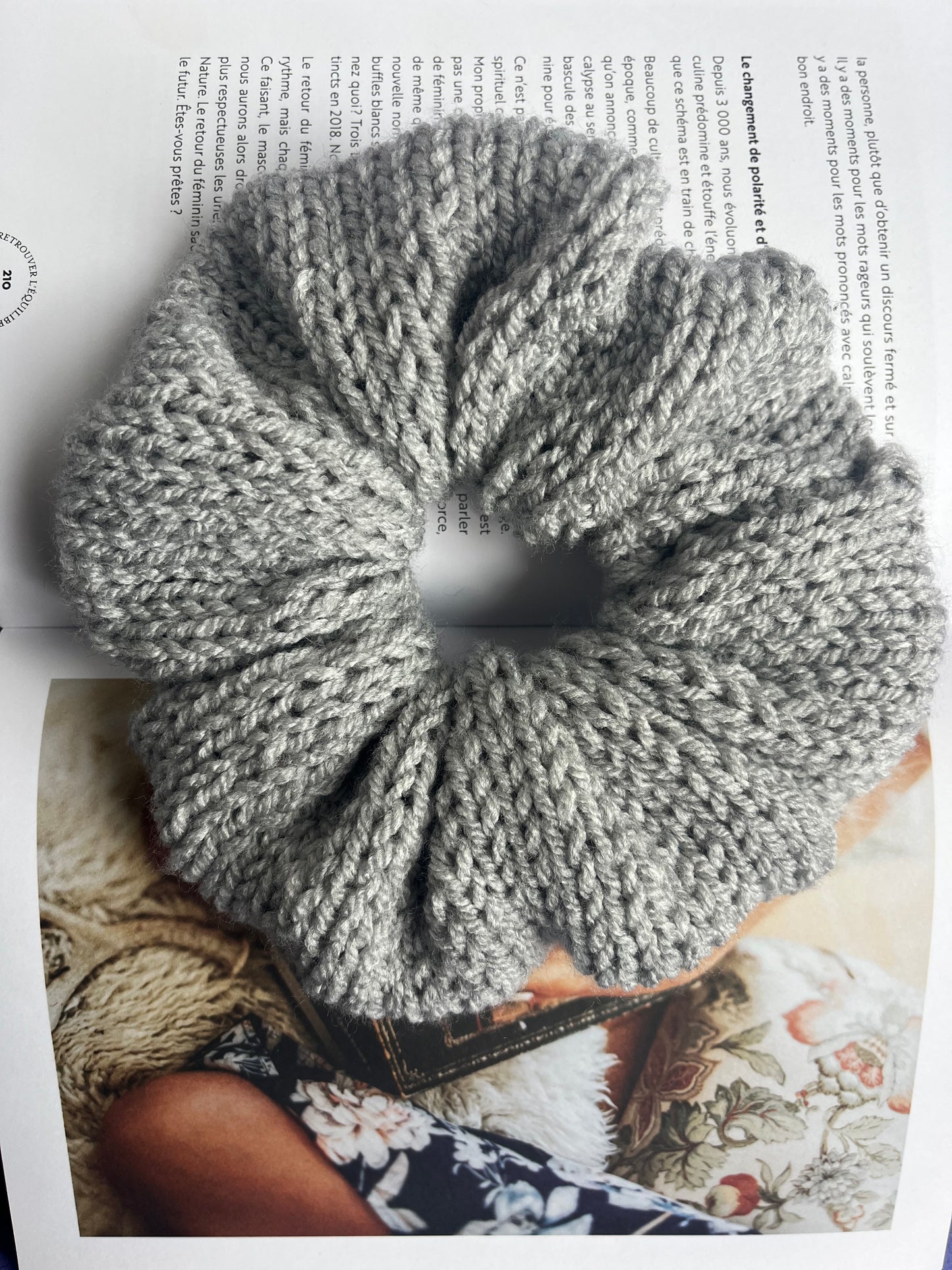 Chouchou GRIS SOURIS oversize
