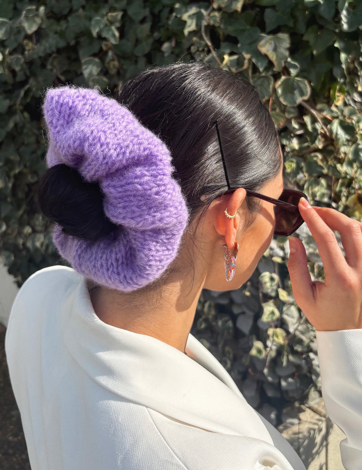 Chouchou VIOLET IRIS mohair oversize