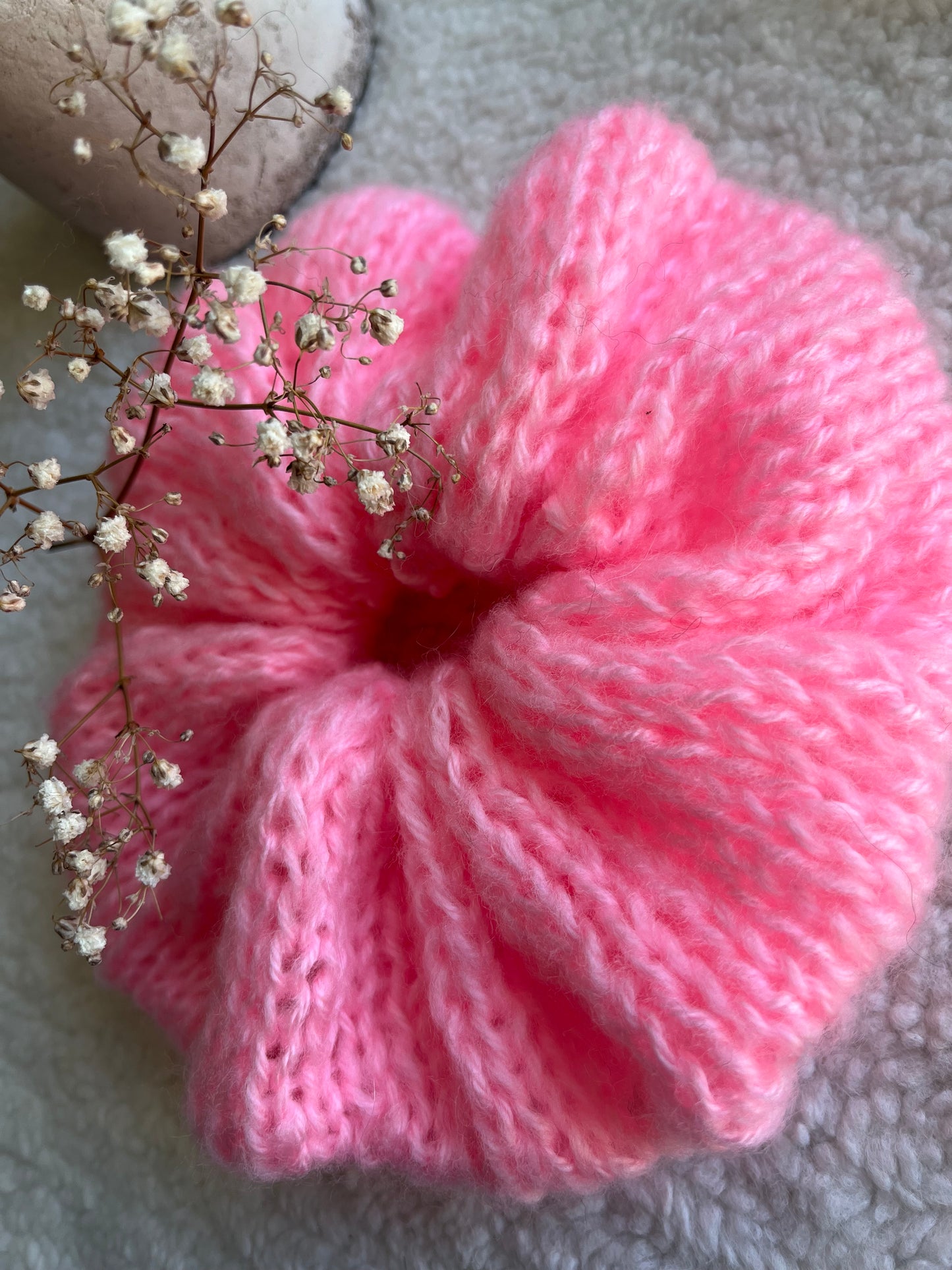 Chouchou ROSE FLAMINGO mohair oversize