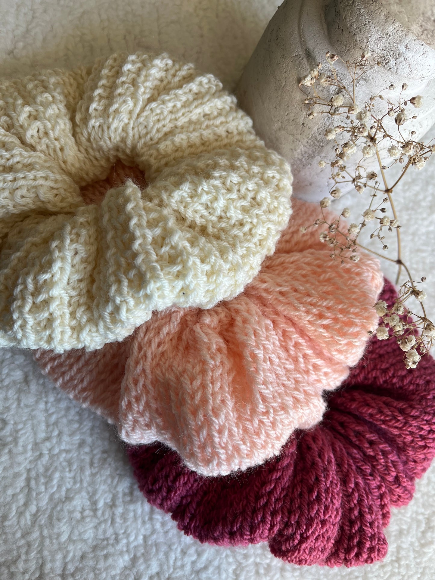 Chouchou ROSE PÊCHE oversize