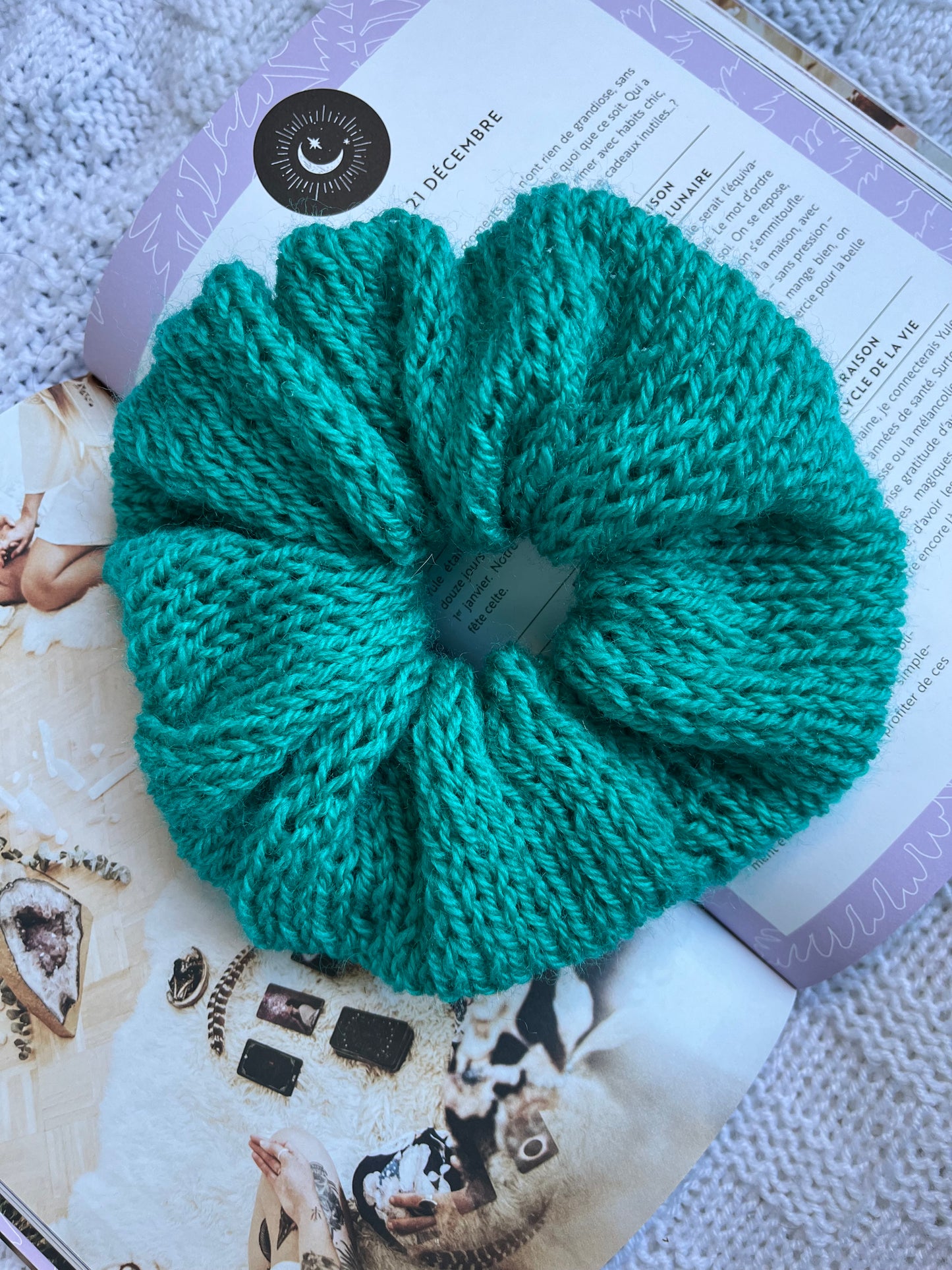 Chouchou vert CANARD oversize