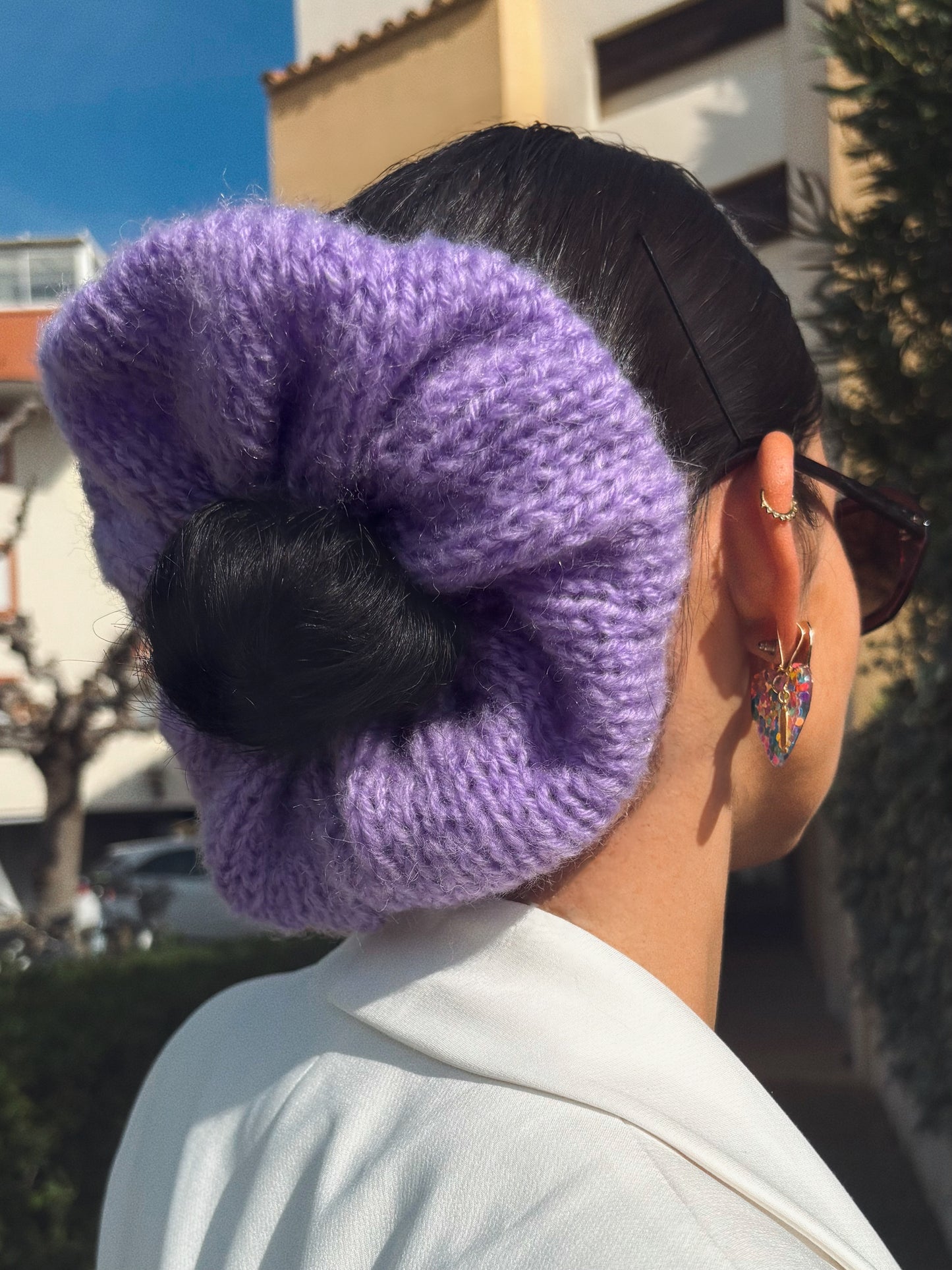 Chouchou VIOLET IRIS mohair oversize
