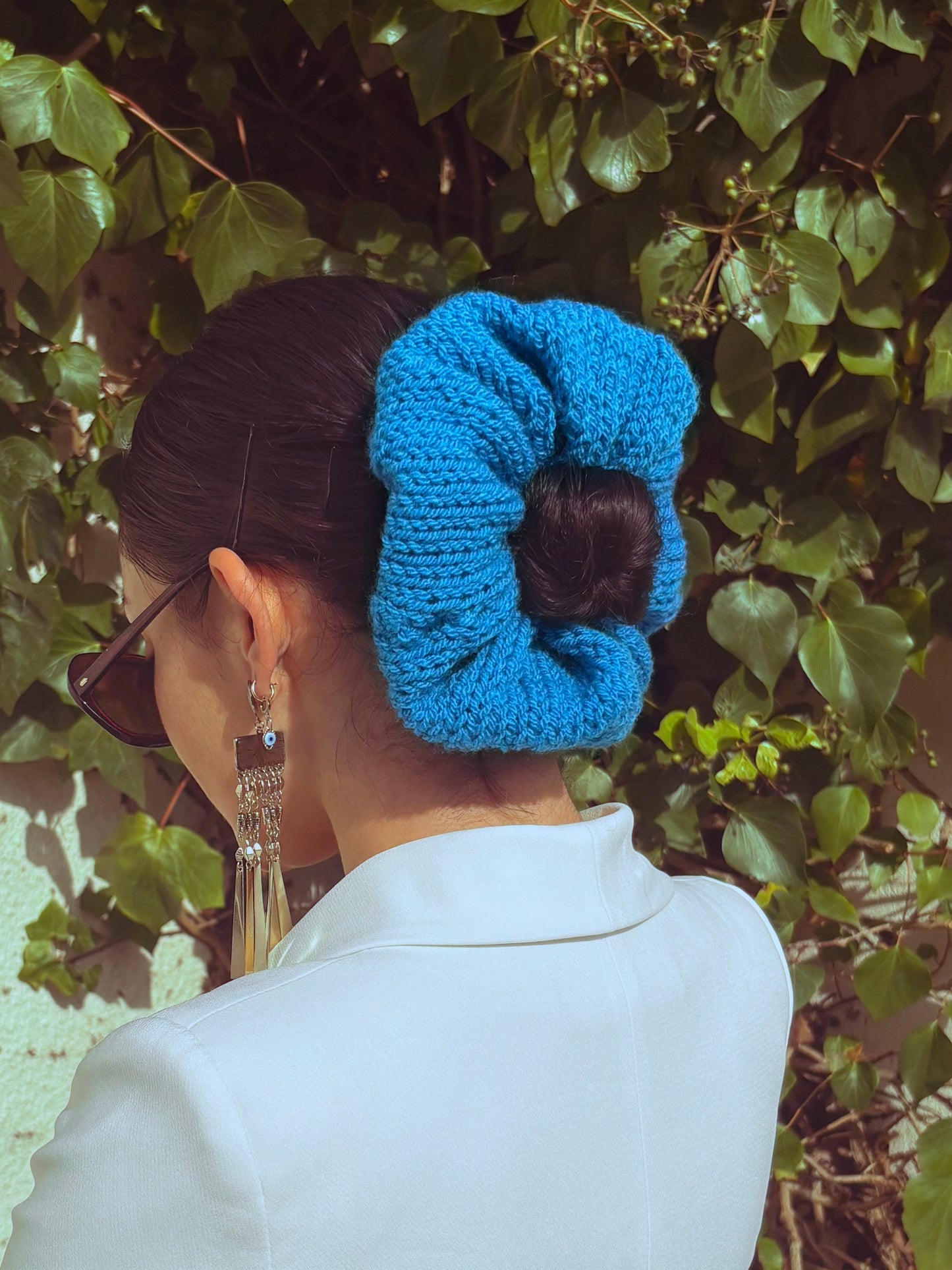 Chouchou BLEU CHAMANE oversize