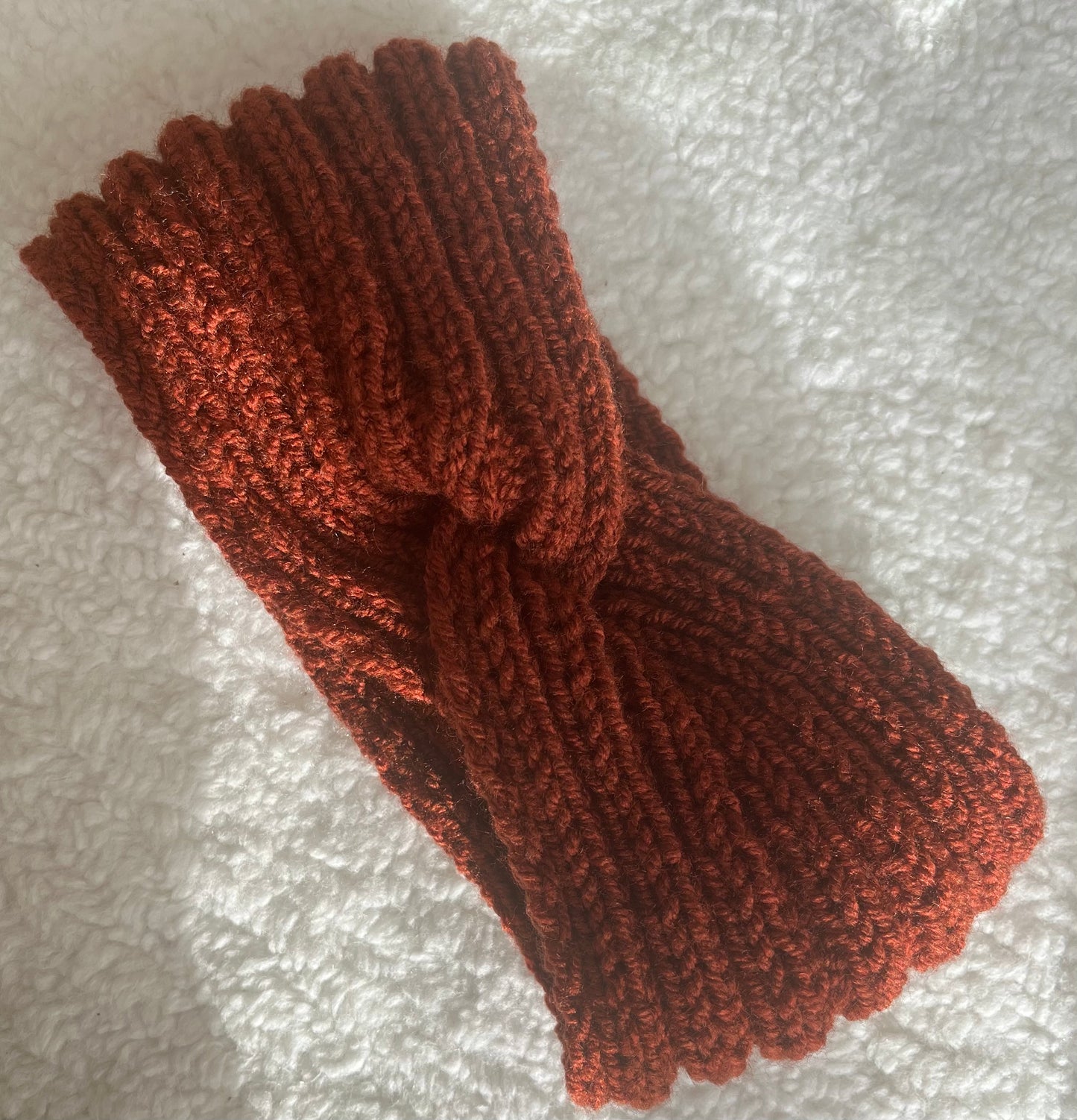 Bandeau + chouchou TERRACOTTA oversize