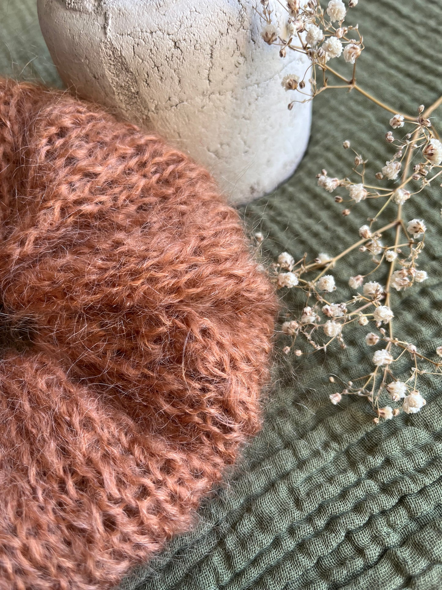 Chouchou BRONZE mohair oversize