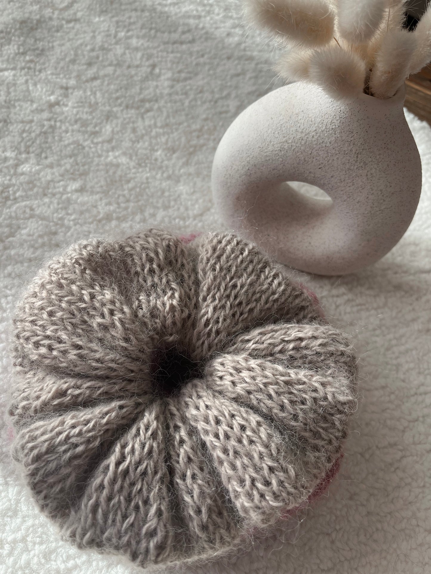 Chouchou GRIS PLUME mohair oversize