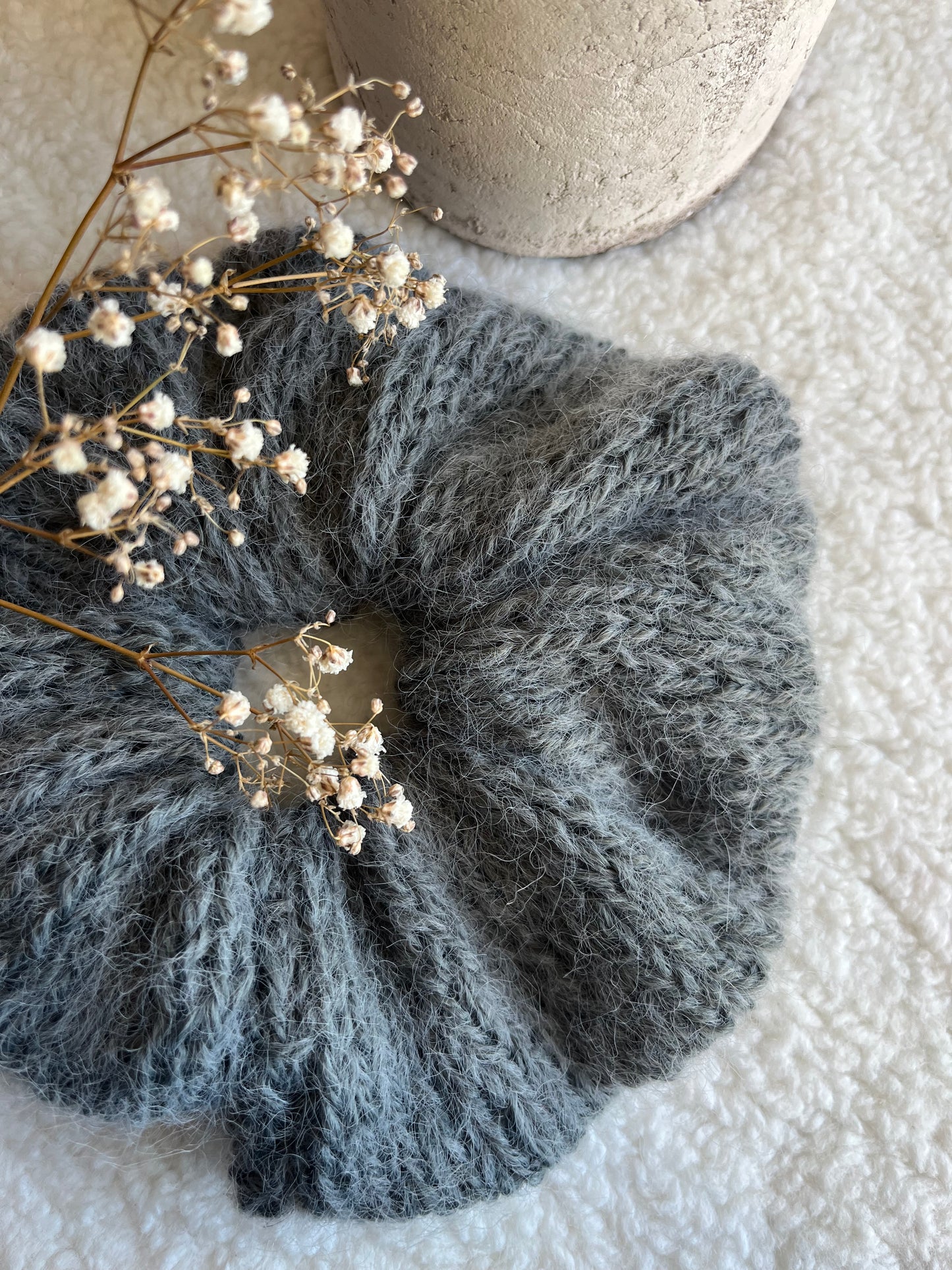 Chouchou GRIS MADRID mohair oversize