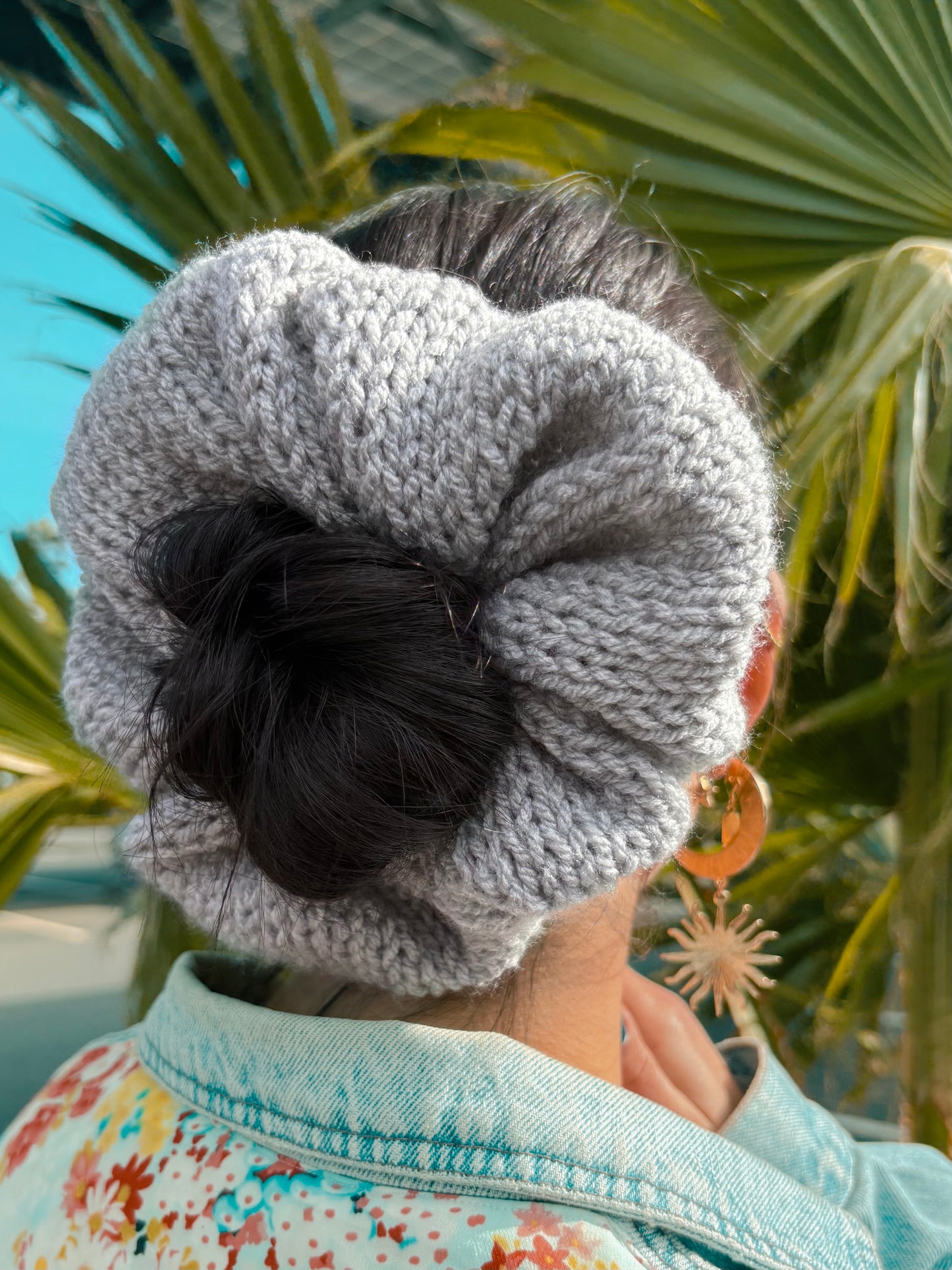 Chouchou GRIS SOURIS oversize
