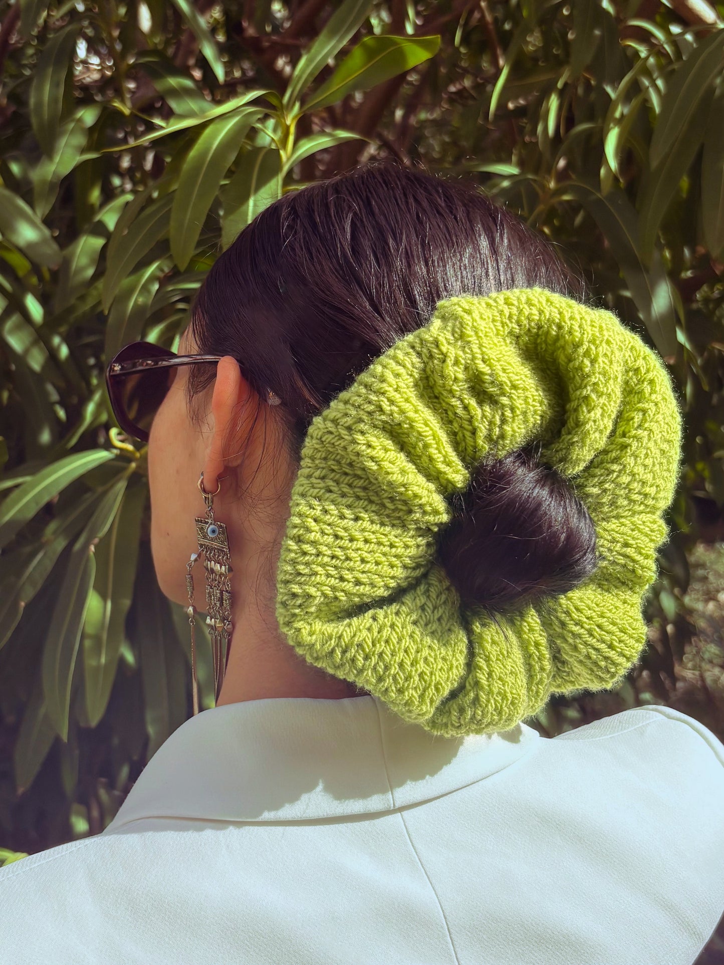Chouchou VERT PISTACHE oversize