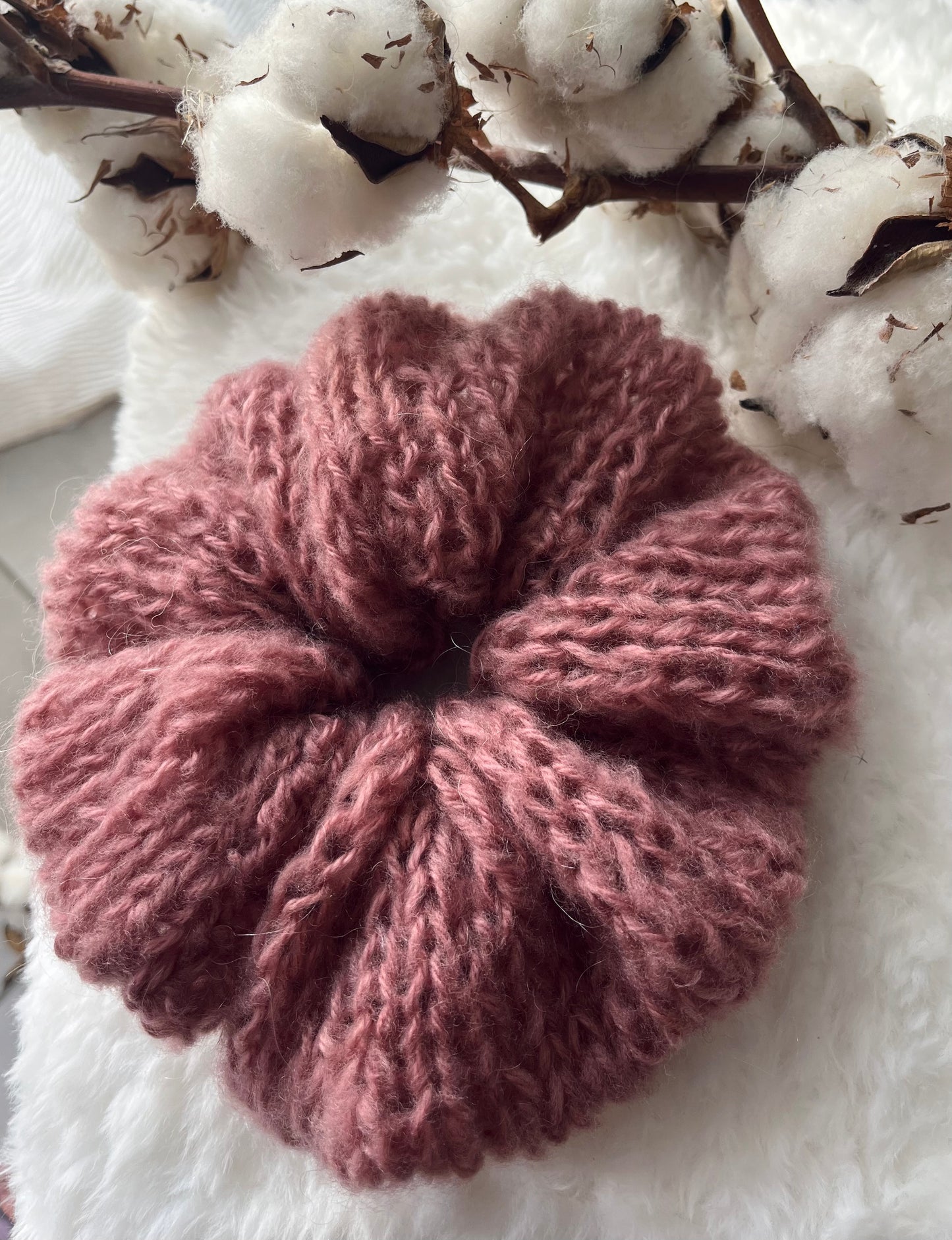 Chouchou ROSE INDIEN mohair oversize