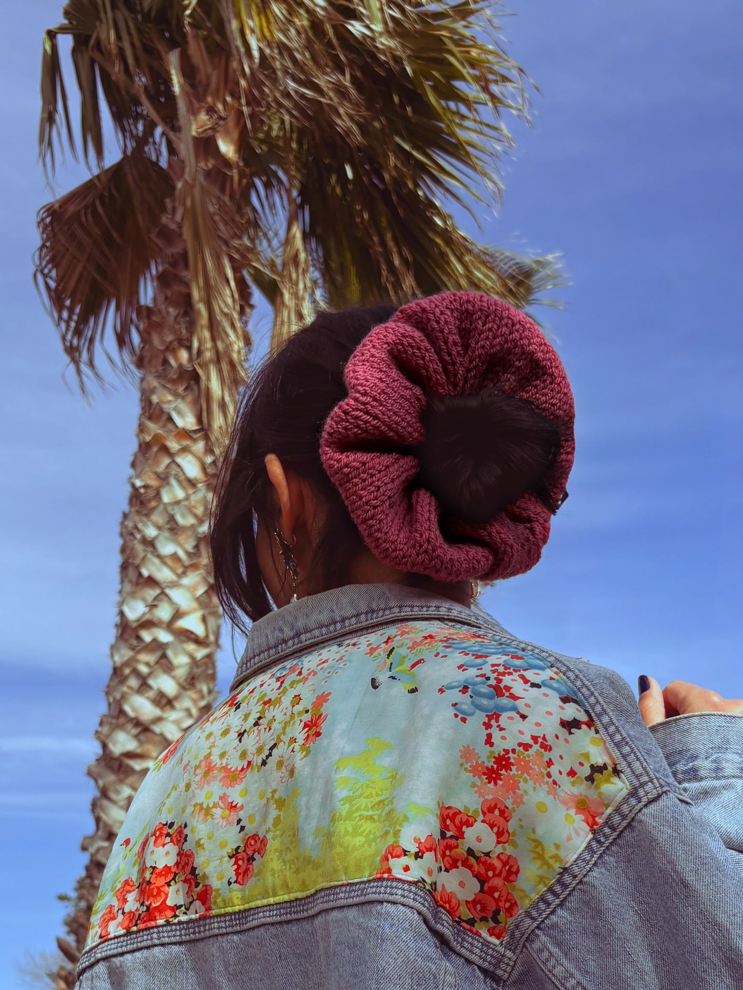 Chouchou BOIS DE ROSE oversize