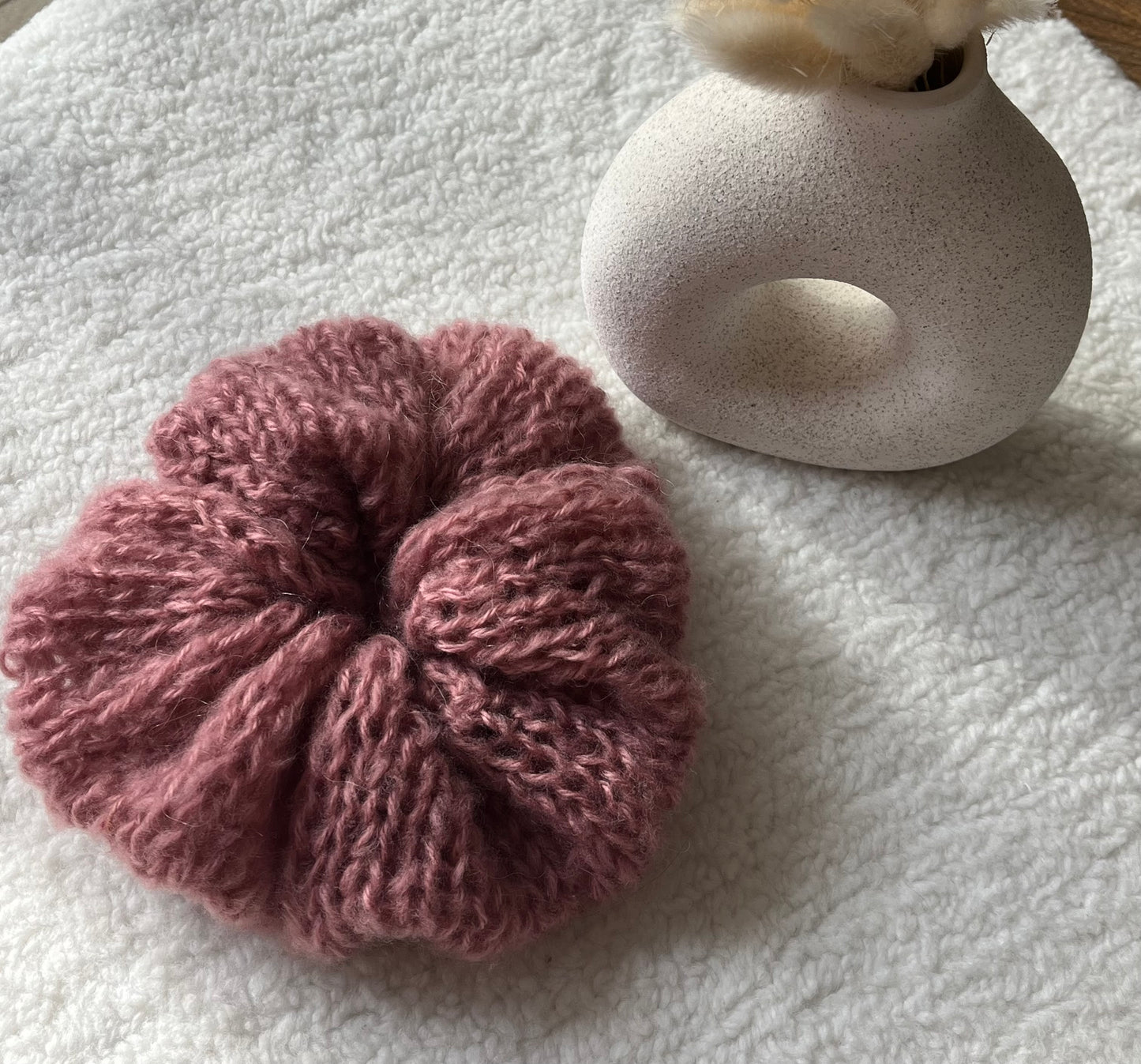 Chouchou ROSE INDIEN mohair oversize