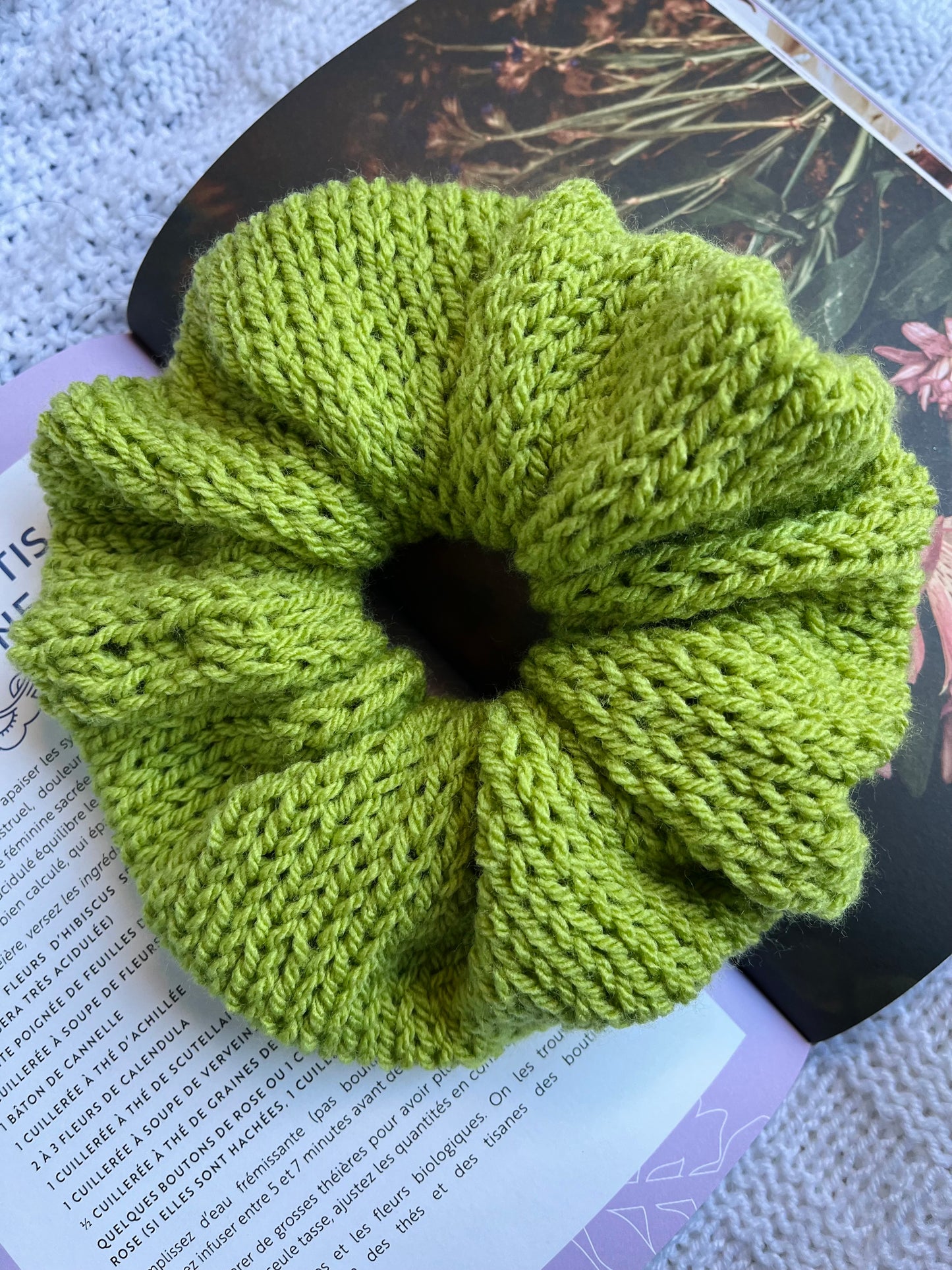 Chouchou VERT PISTACHE oversize