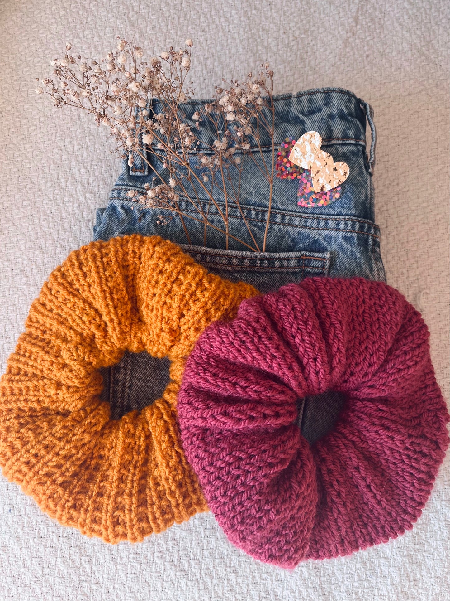 Chouchou BOIS DE ROSE oversize