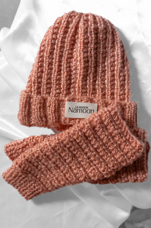Bonnet + Mitaines SAUMON