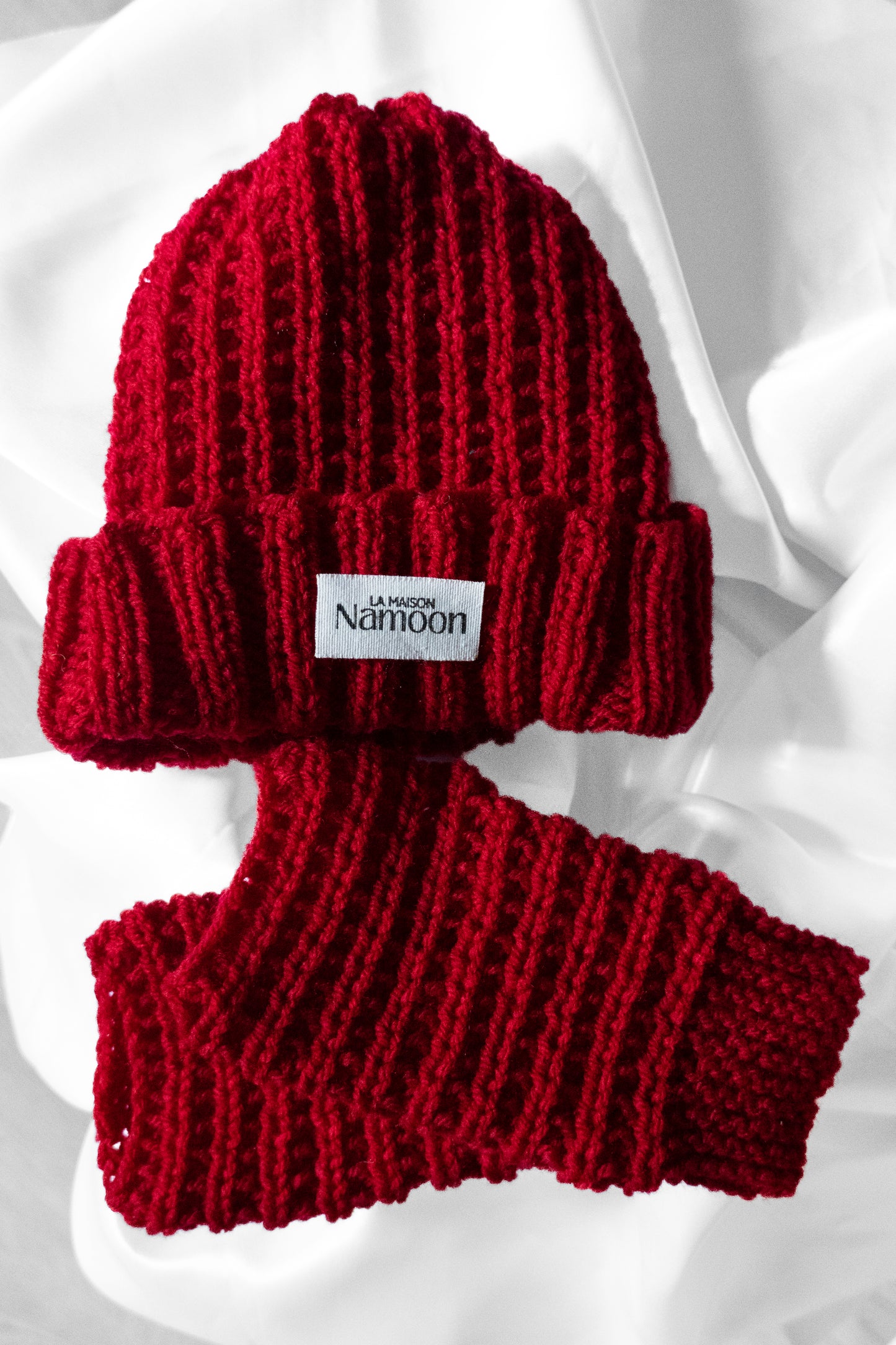 Bonnet + Mitaines CERISE